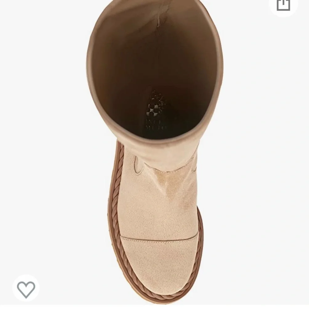 Vince Camuto Over The Knee Melleya Boot Rubber Sole tortilla Color size 6.5